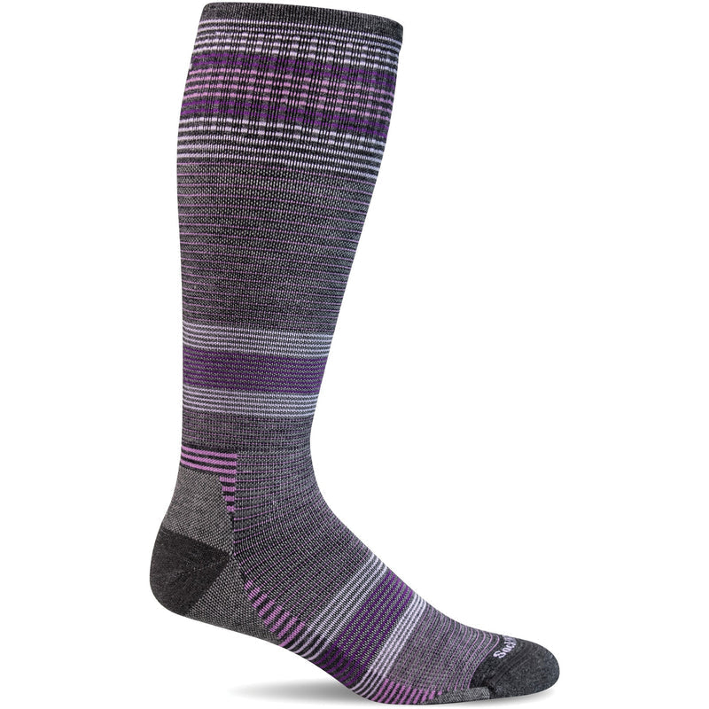 Quarter turn Women's Sockwell Sock style name Cadence Kh Light in color Charcoal. Sku: SW163W-850