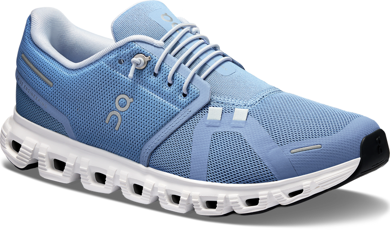 Women's On Running Cloud 6 in Chambray/ White. Sku: 3WF10061508