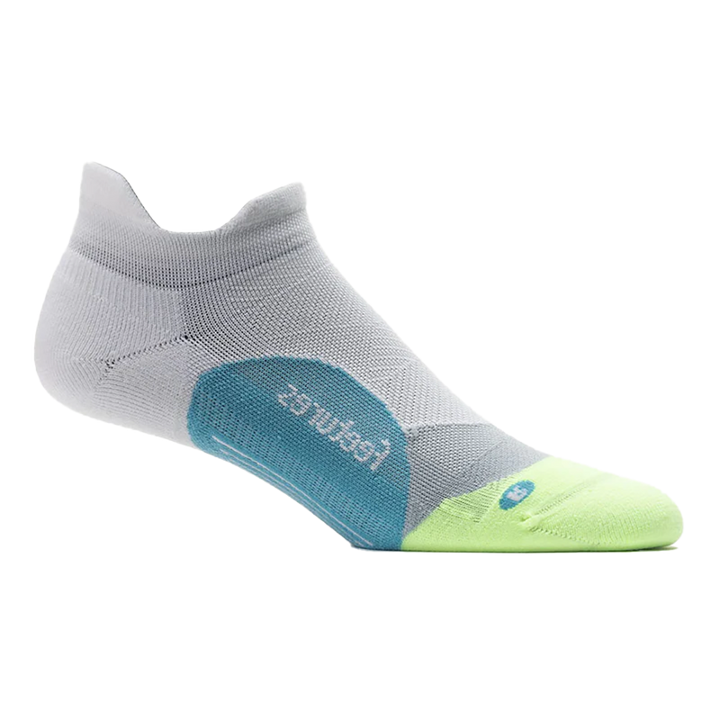 Feetures Elite Light Cushion No Show Tab - White Lime