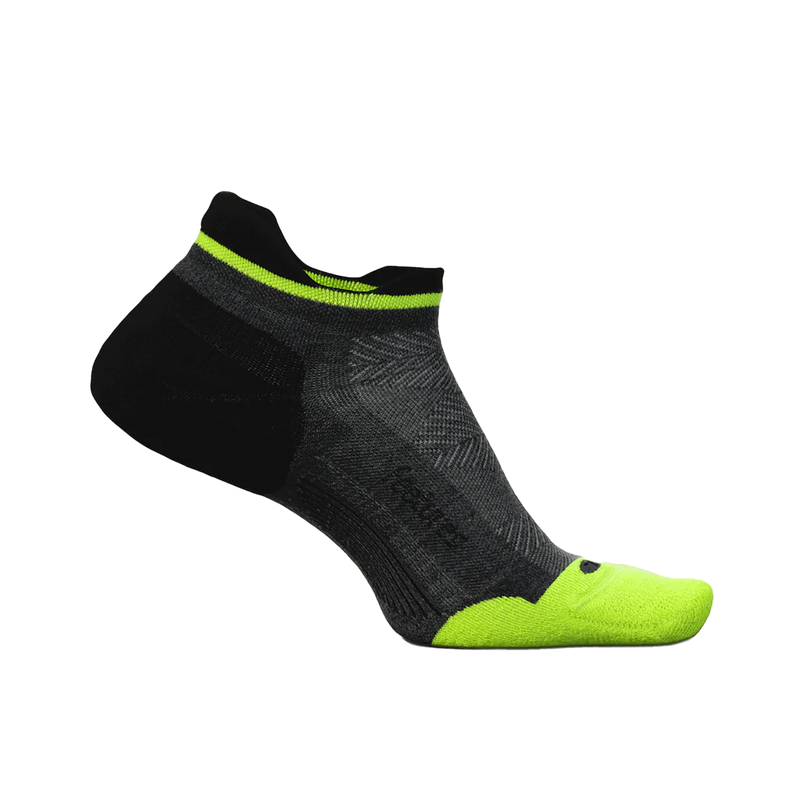 Feetures Elite Max Cushion No Show Tab - Black Neon