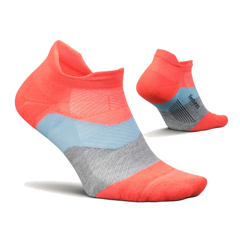 Feetures Elite Max Cushion No Show Tab - Climb Coral