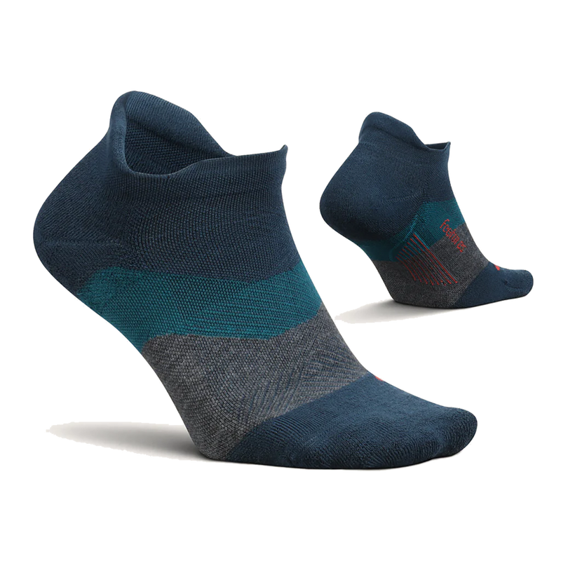 Feetures Elite Max Cushion No Show Tab - Trek Teal