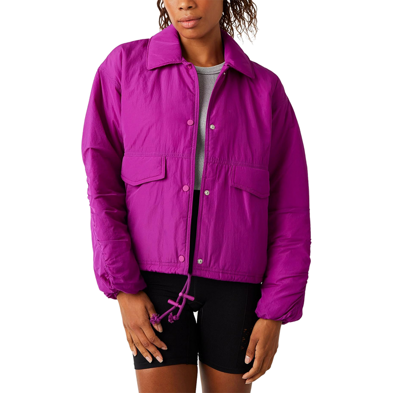 Free People Off The Bleachers Coaches Jacket