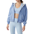 Free People Wild At Heart Zip Up Cropped Jacket