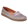 Ginger Grey Perforated Leather Flats Top