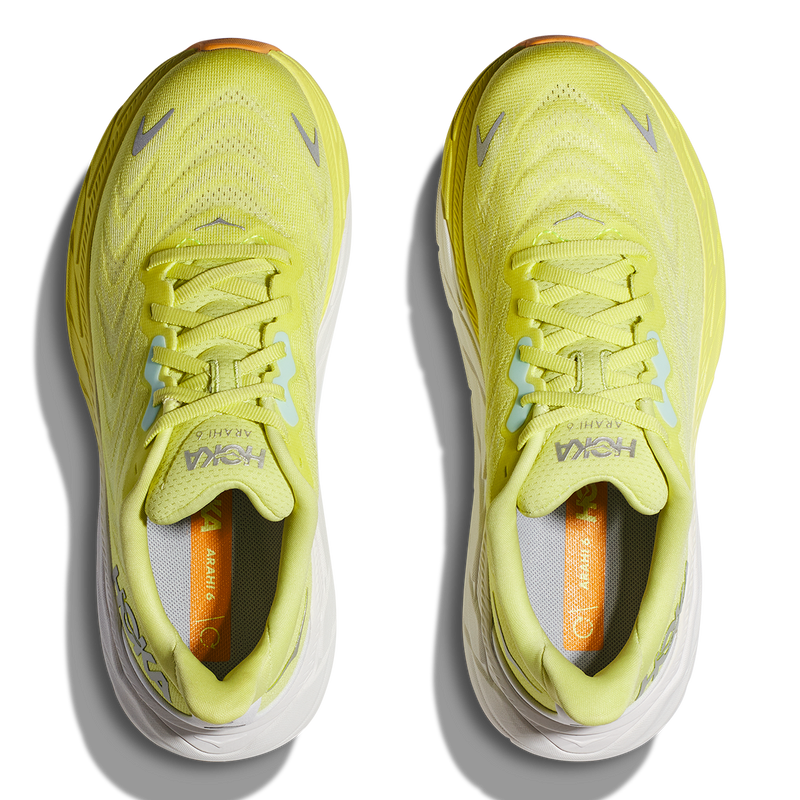 Hoka Arahi 6 - Citrus Glow - White
