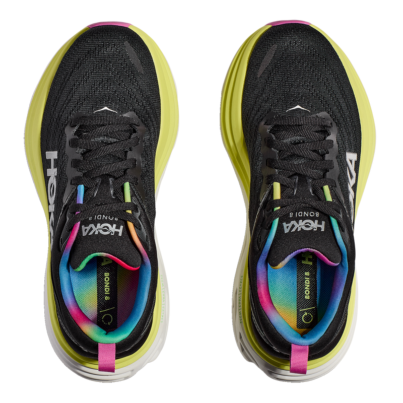 Hoka Bondi 8 - Black - Citrus Glow