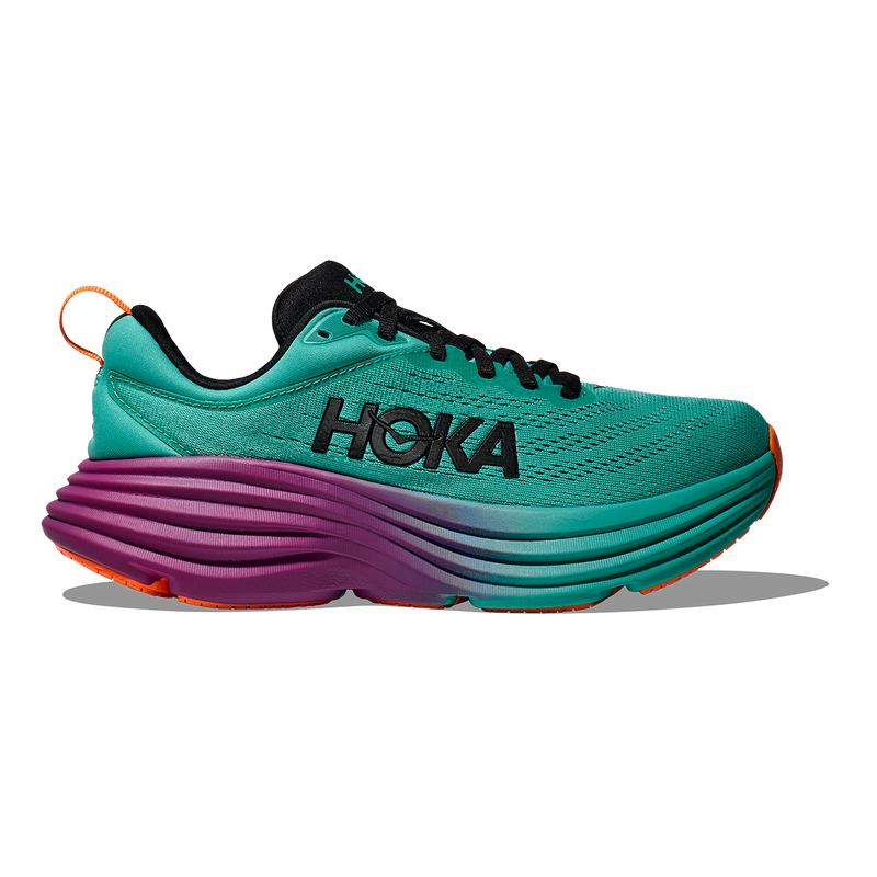 Hoka Bondi 8 - Electric Aqua - Black