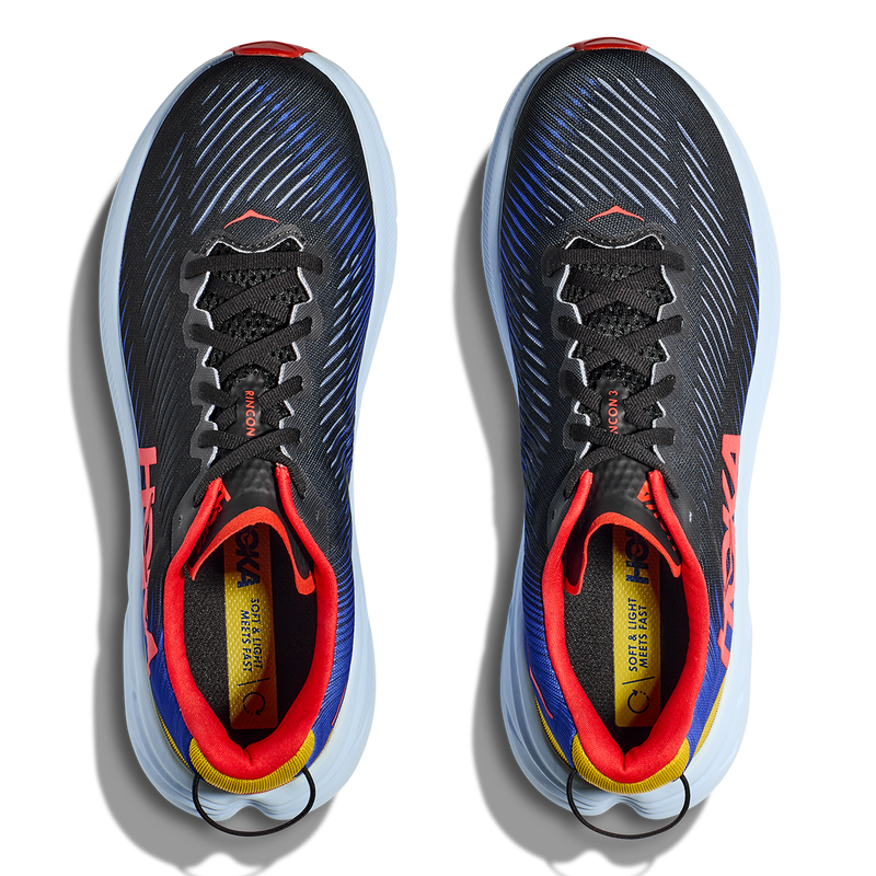 Hoka Rincon 3 - Black - Dazzling Blue