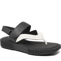 Quarter turn Women's Django & Juliette Footwear style name Ixia in color Almond-Black Sole Tumble Leath. Sku: DJ20295KE4DL