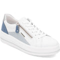 Women's Remonte Julika 01 in Weiss/ Bleu/ Bleu/ Silver. Sku: D1C01-84