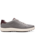 Quarter turn Men's Clarks Footwear style name Mapstone Lace in color Grey Knit. Sku: 26181371