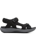 Quarter turn Women's Clarks Footwear style name Mira Free in color Black Nubuck. Sku: 26182075