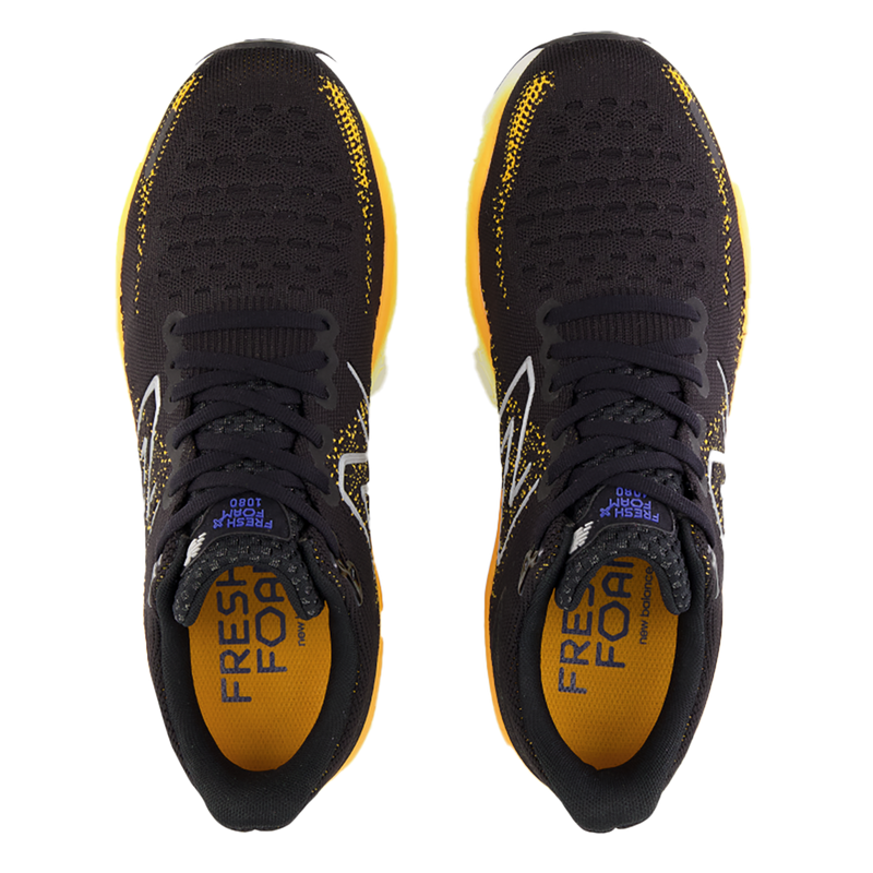 New Balance Fresh Foam X 1080 V12 - Black - Hot Marigold
