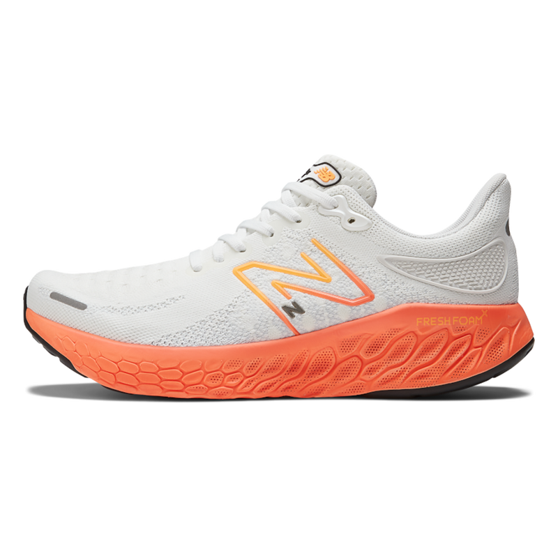 New Balance Fresh Foam X 1080 V12 - White - Neon Dragonfly - Hot Marigold