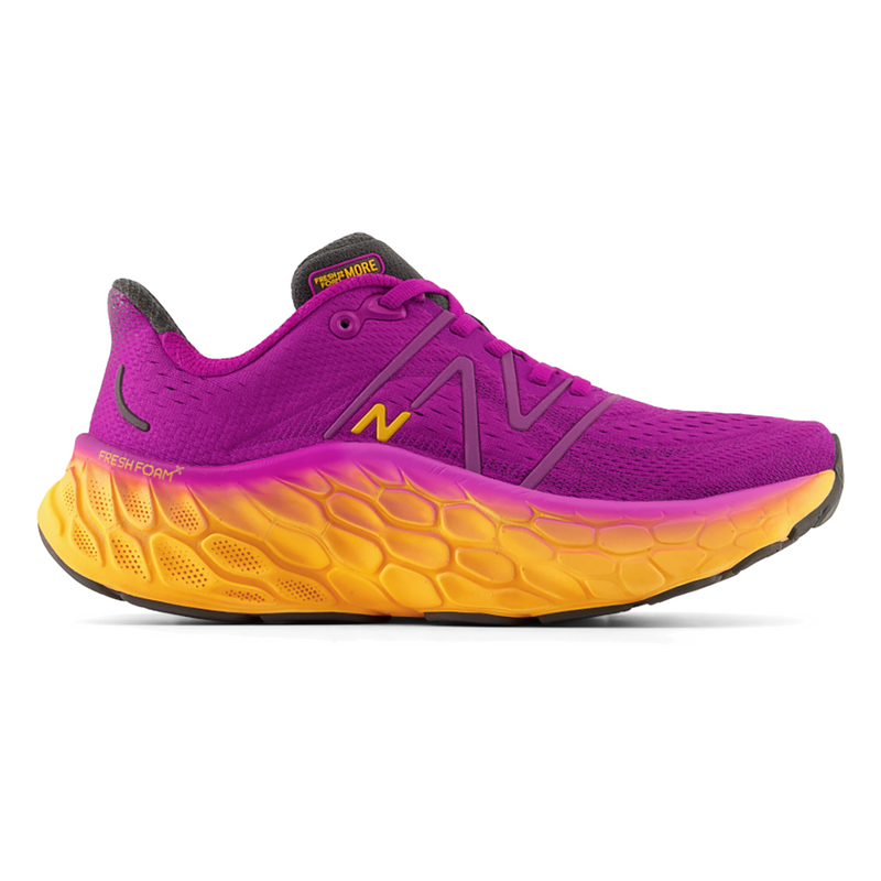 New Balance Fresh Foam X More V4 - Purple Punch - Hot Marigold - Blacktop