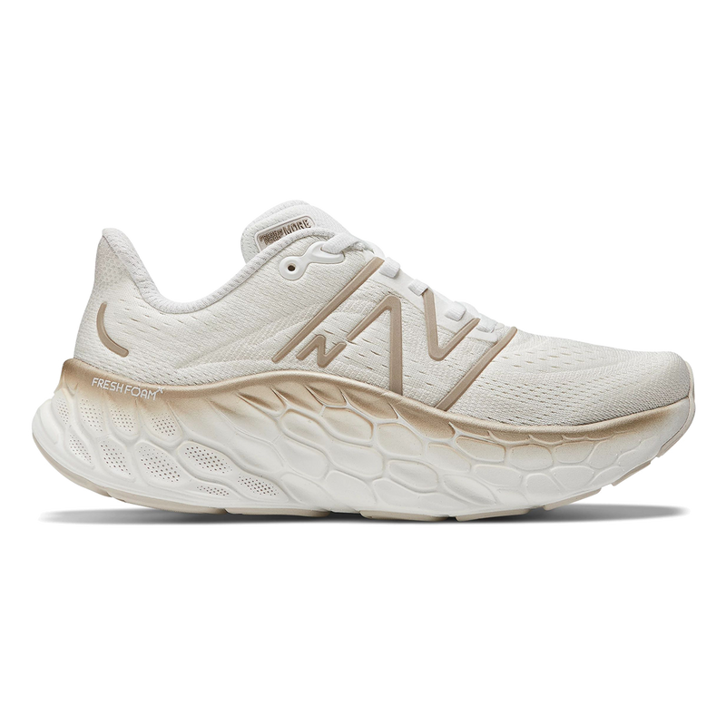 New Balance Fresh Foam X More V4 - White - Gold Metallic - Moonbeam