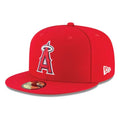 Front Left View of the New Era 59Fifty Authentic Collection Los Angeles Angels On-field Game Hat