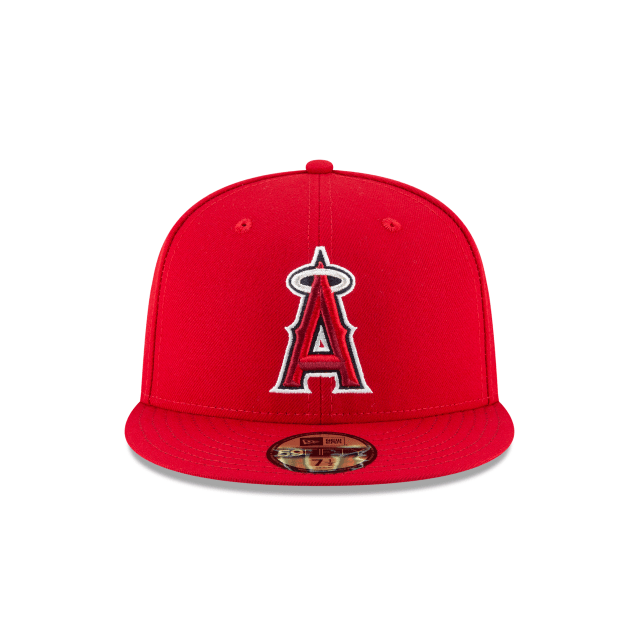 Front View of the New Era 59Fifty Authentic Collection Los Angeles Angels On-field Game Hat