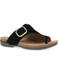 Quarter turn Women's Dansko Footwear style name Rylee in color Black Burnished Suede. Sku: 6031105300