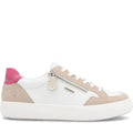 Quarter turn Women's Remonte Footwear style name Shawna 01 in color Muschel/ Magenta. Sku: D2J01-81