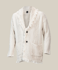 Solstice Ash White V-Neck Heritage Cardigan - Espiritu