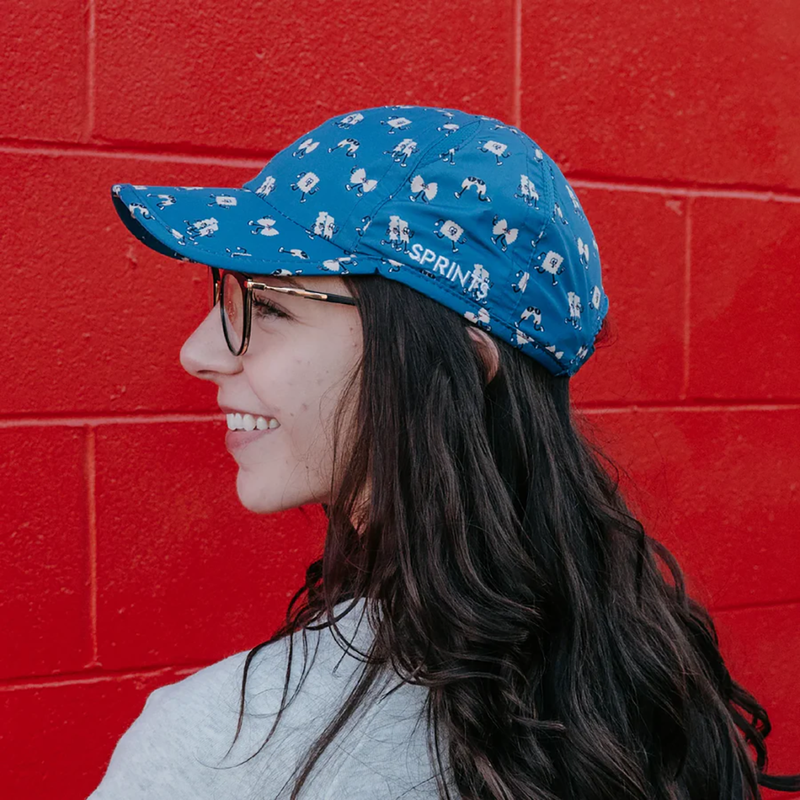Sprints Race Day Hat White Navy Unisex